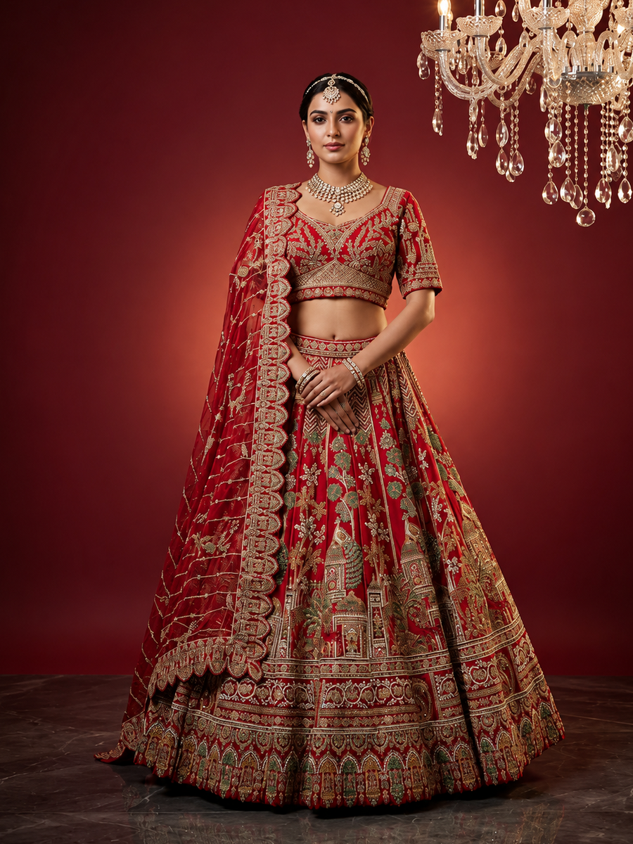 Red Ghagra Choli
