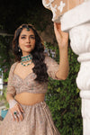 ROSE GOLD TISSUE LEHENGA