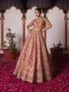 LUSCIOUS GOLD PEACH ORGANZA LEHENGA