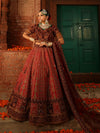 CRIMSON RED RAW SILK LEHENGA