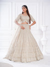 IVORY NET LEHENGA