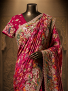 Rani Bandhej Georgette Lehenga with Sequence, Resham, Zari, Jarkan & Kardana Work