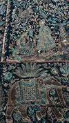 Peacock Blue Georgette Lehenga with Sequence, Zari & Resham Work