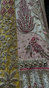 Ombré Raw Silk Lehenga with Sequence, Zari, Resham & Mirror Work