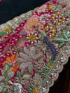 Rani Bandhej Georgette Lehenga with Sequence, Resham, Zari, Jarkan & Kardana Work
