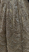 Golden Net Lehenga with Kardana, Sequence & Jarkan Work