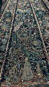 Peacock Blue Georgette Lehenga with Sequence, Zari & Resham Work