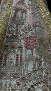 Ombré Raw Silk Lehenga with Sequence, Zari, Resham & Mirror Work