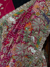 Rani Bandhej Georgette Lehenga with Sequence, Resham, Zari, Jarkan & Kardana Work