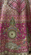 Ombré Shade Silk Lehenga with Pearl, Jarkan & Kundan Polki Work