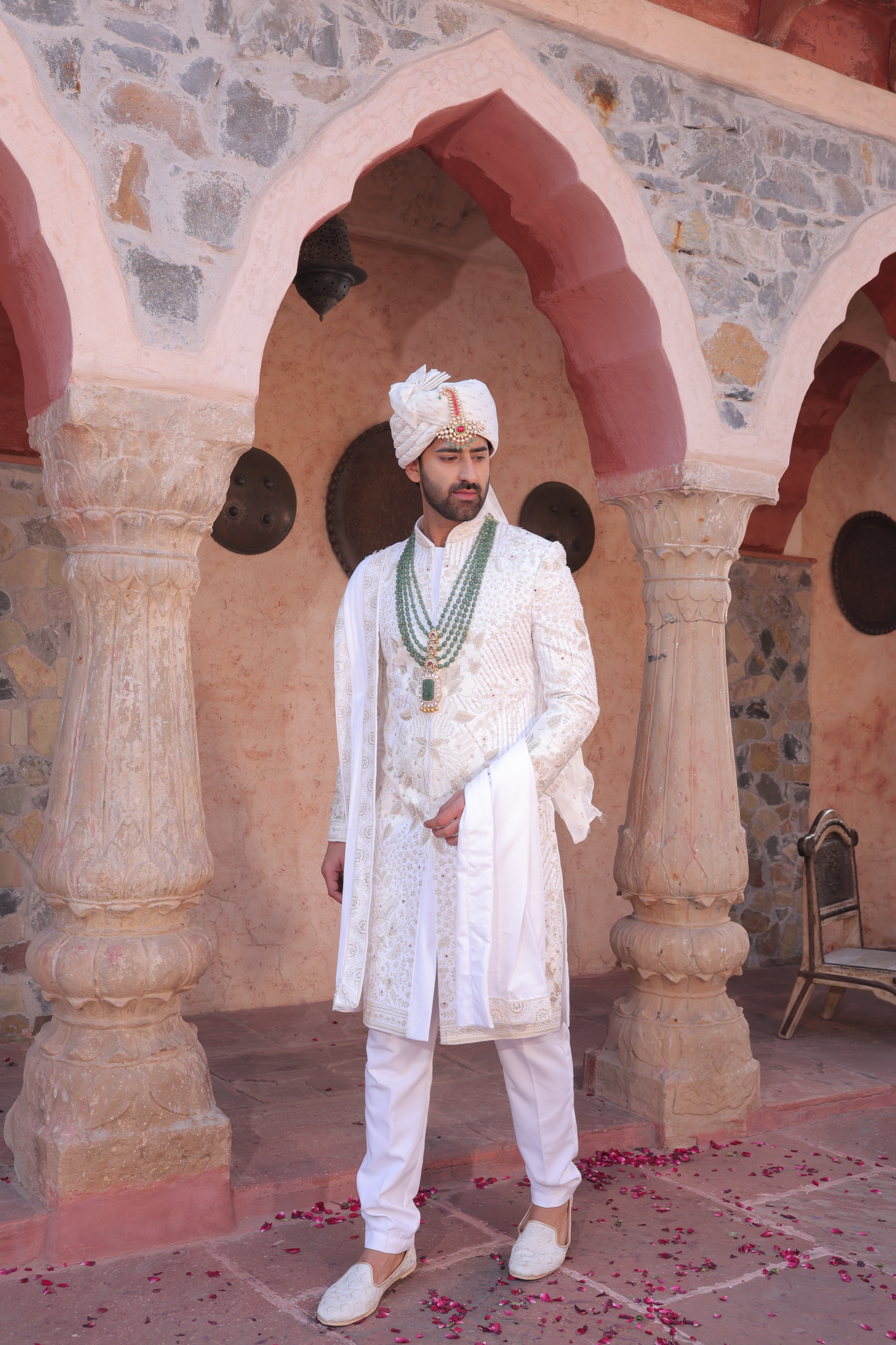 PRISTINE WHITE EMBROIDERED SET