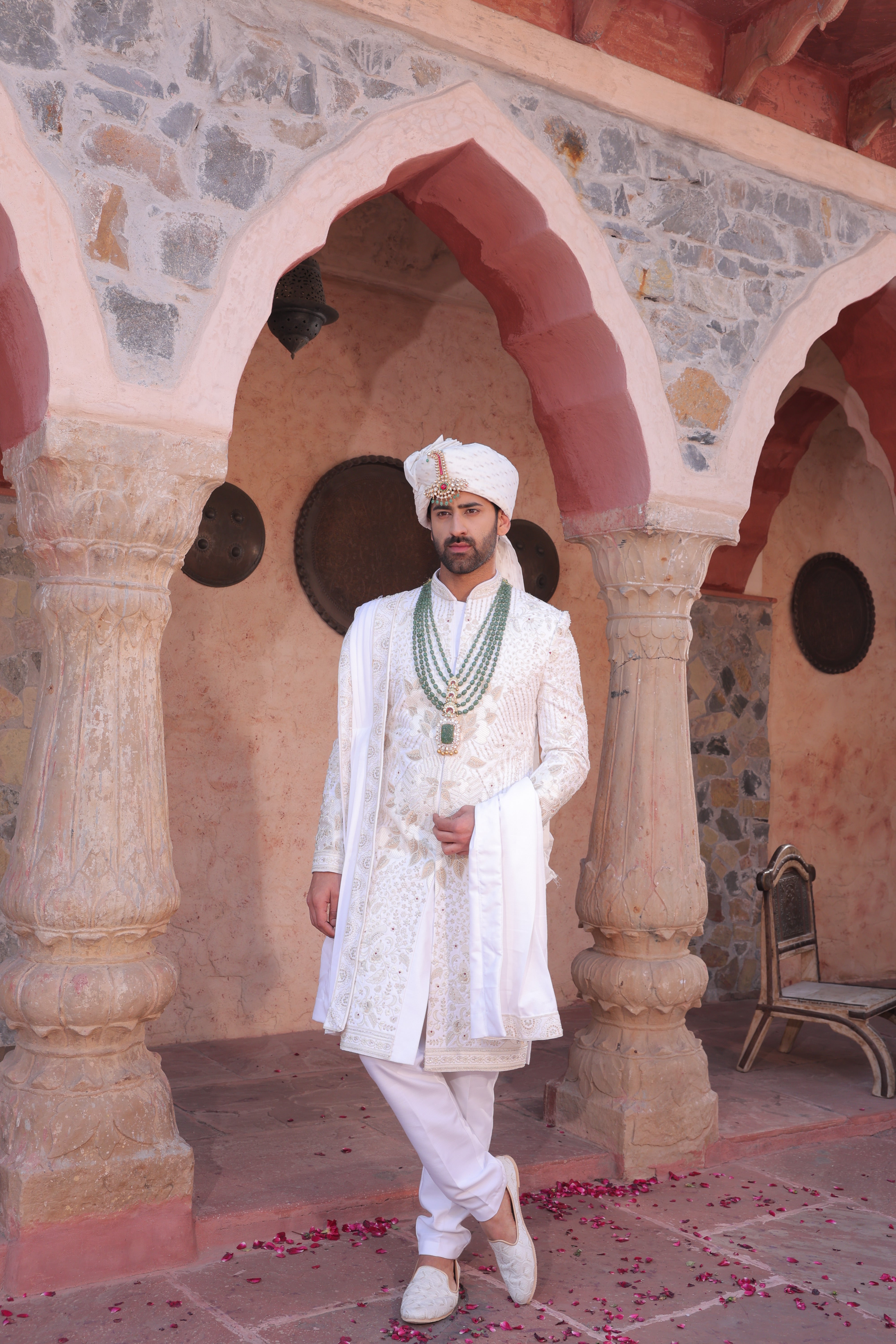 PRISTINE WHITE EMBROIDERED SET