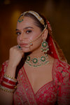SCARLET RED RAW SILK LEHENGA