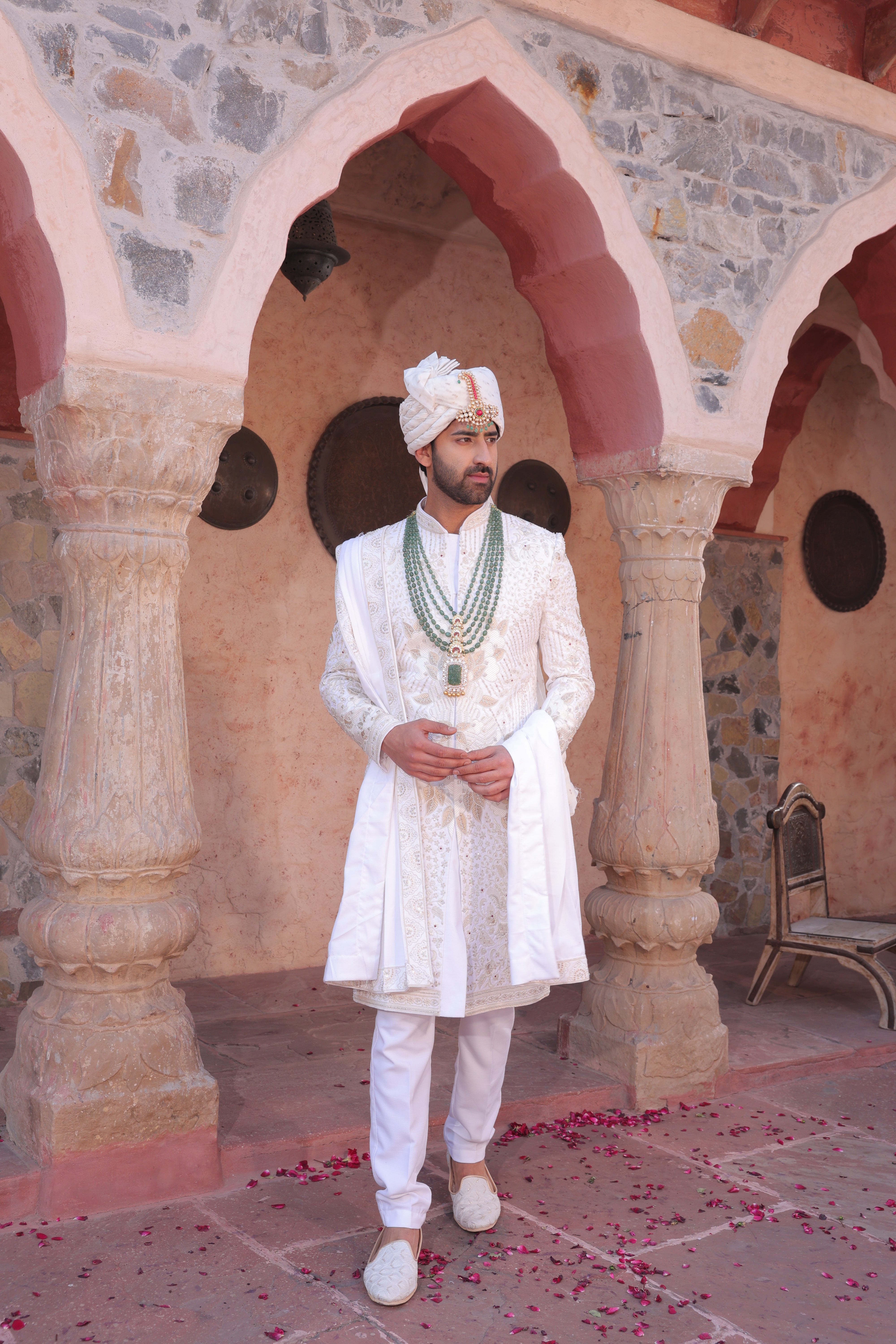 PRISTINE WHITE EMBROIDERED SET