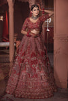 MAROON RAW SILK LEHENGA