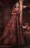 MAROON RAW SILK LEHENGA