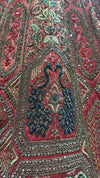 Rust Tissue Silk Hand-Embroidered Bridal Lehenga