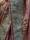 Pink Tissue Silk Zari Saree