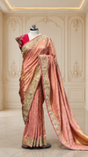 Pink Tissue Silk Zari Saree