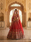 Royal Red Silk Bridal Lehenga