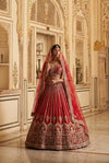 Royal Red Silk Bridal Lehenga