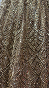 Copper Gold Sequins Lehenga Set