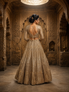 Copper Gold Sequins Lehenga Set