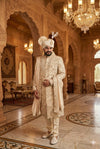 Wedding sherwani for groom with intricate embroidery and royal traditional design