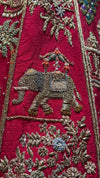 indian designer red lehenga with intricate embroidery
